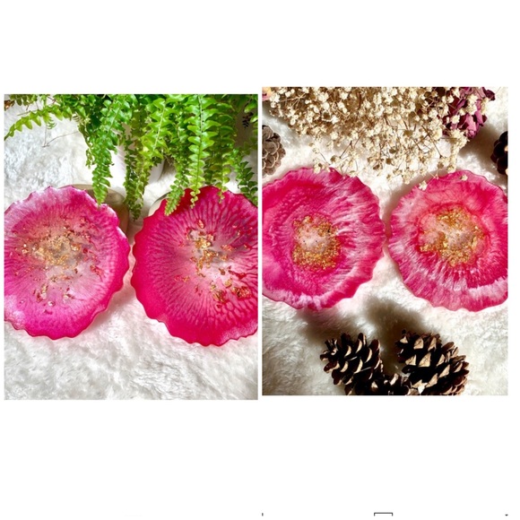 Gemstone Coaster - agate shape in various colours - Picture 5 of 11